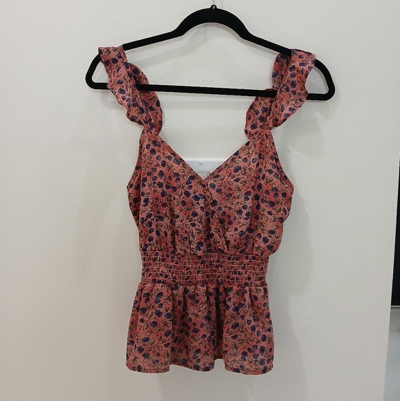 Summer floral print size small tank top - Picture 1 of 5